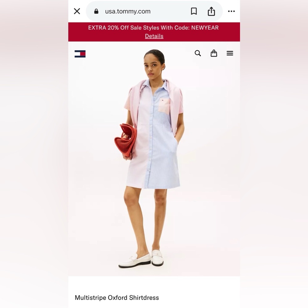 Tommy Hilfiger Multi-stripe Oxford Shirtdress